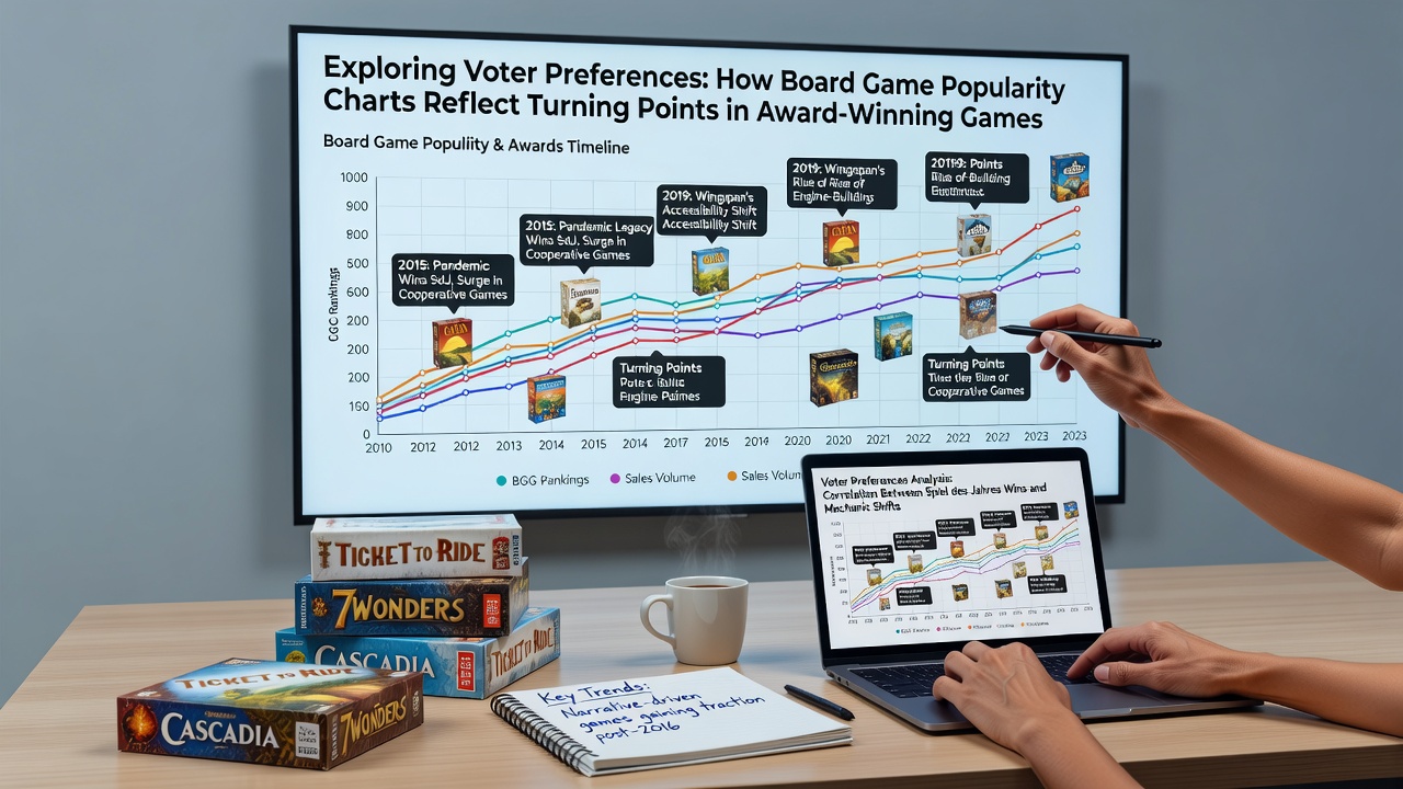 Detailed view of voter preference charts next to highlighted sections from award-winning thriller manuscripts