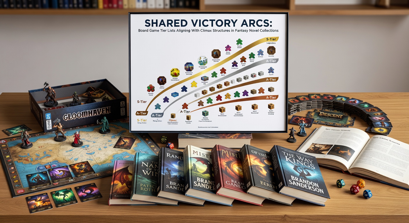 Charts displaying tier list rankings next to mapped climax points from fantasy book series