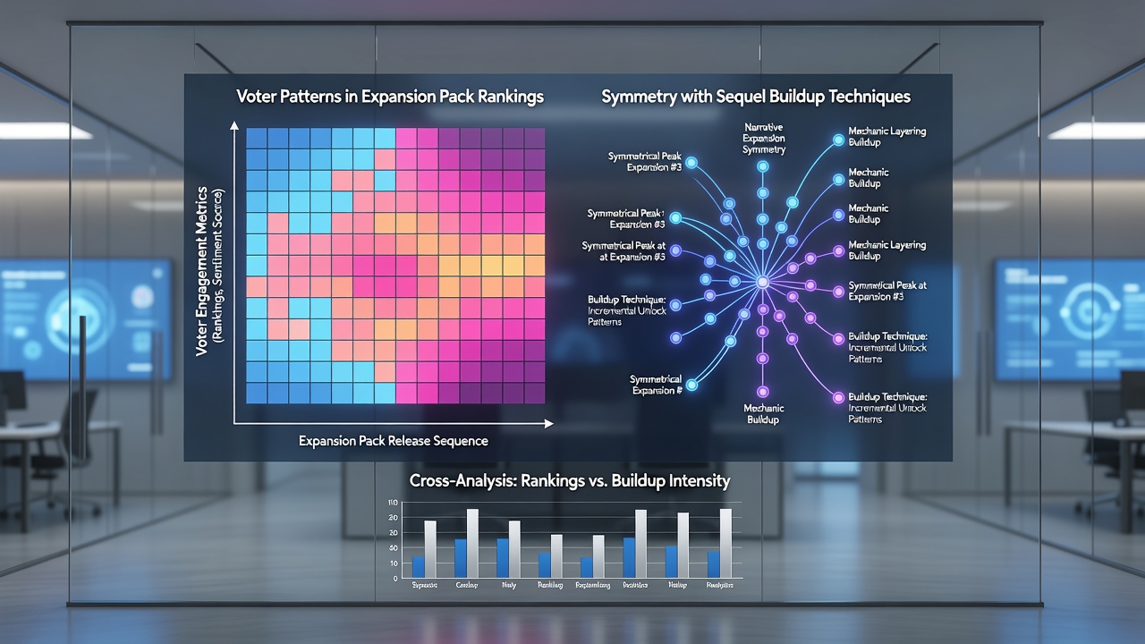 Comparative graphs of expansion pack voter data and space opera sequel structures